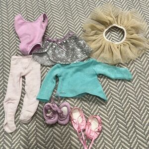An American girl doll ballet clothes set